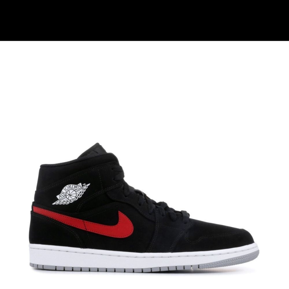 Men Air Jordan 1 Mid Multi Color Swoosh 8.5
